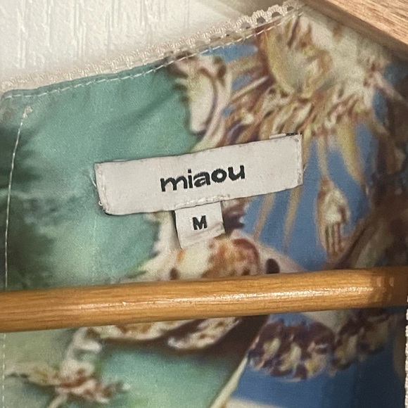 MIAOU CAMPBELL CORSET TOP WITH BUSTIER Boning Colorful Printed Crop Top Medium - Picture 7 of 12